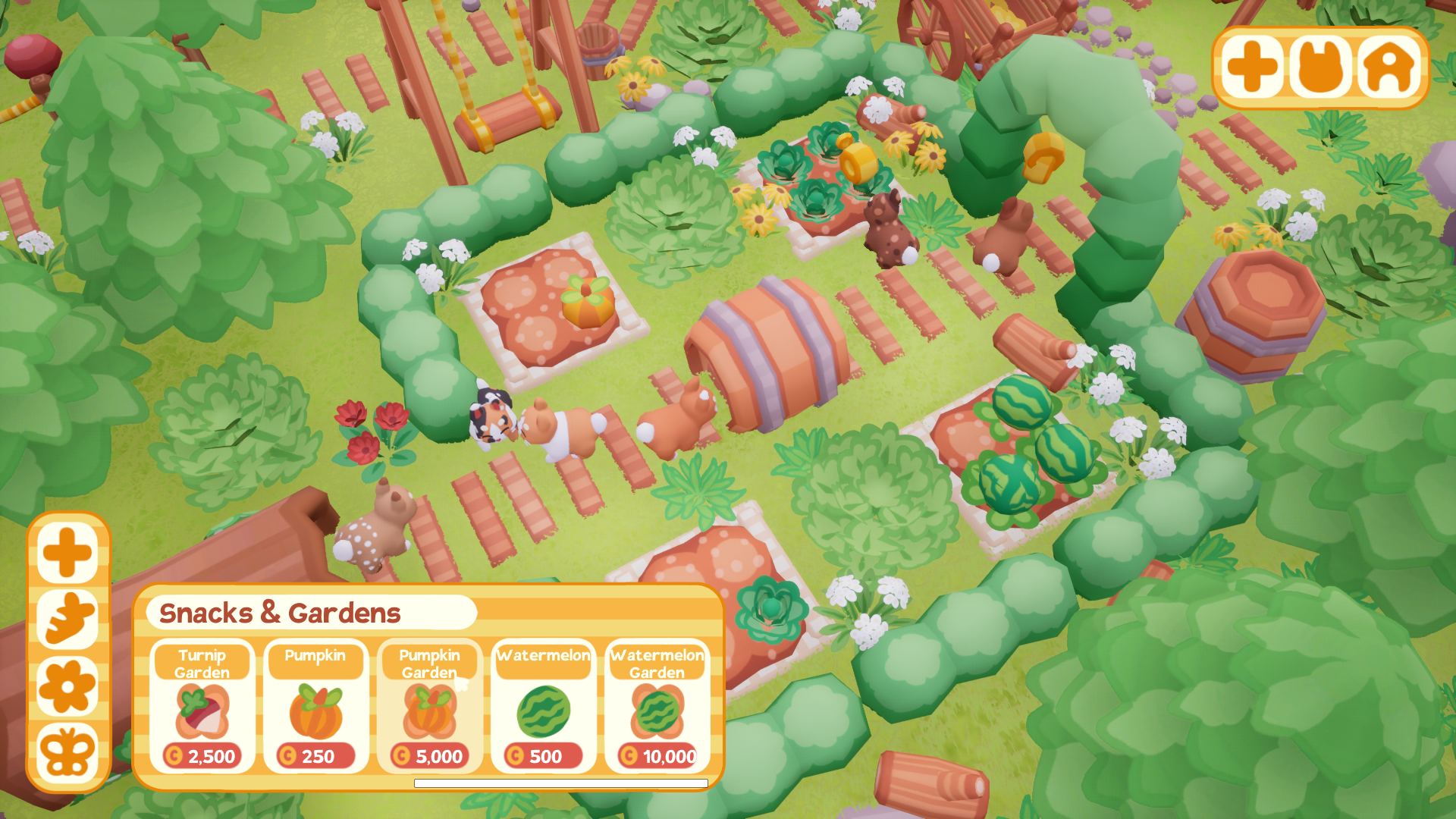 Bunny Park screenshot of a garden area