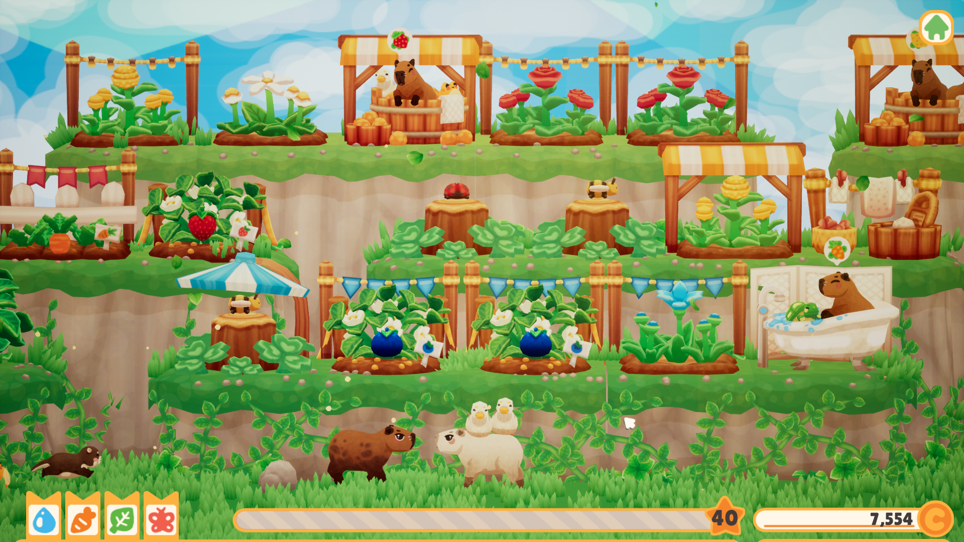 Capybara Spa screenshot with friends