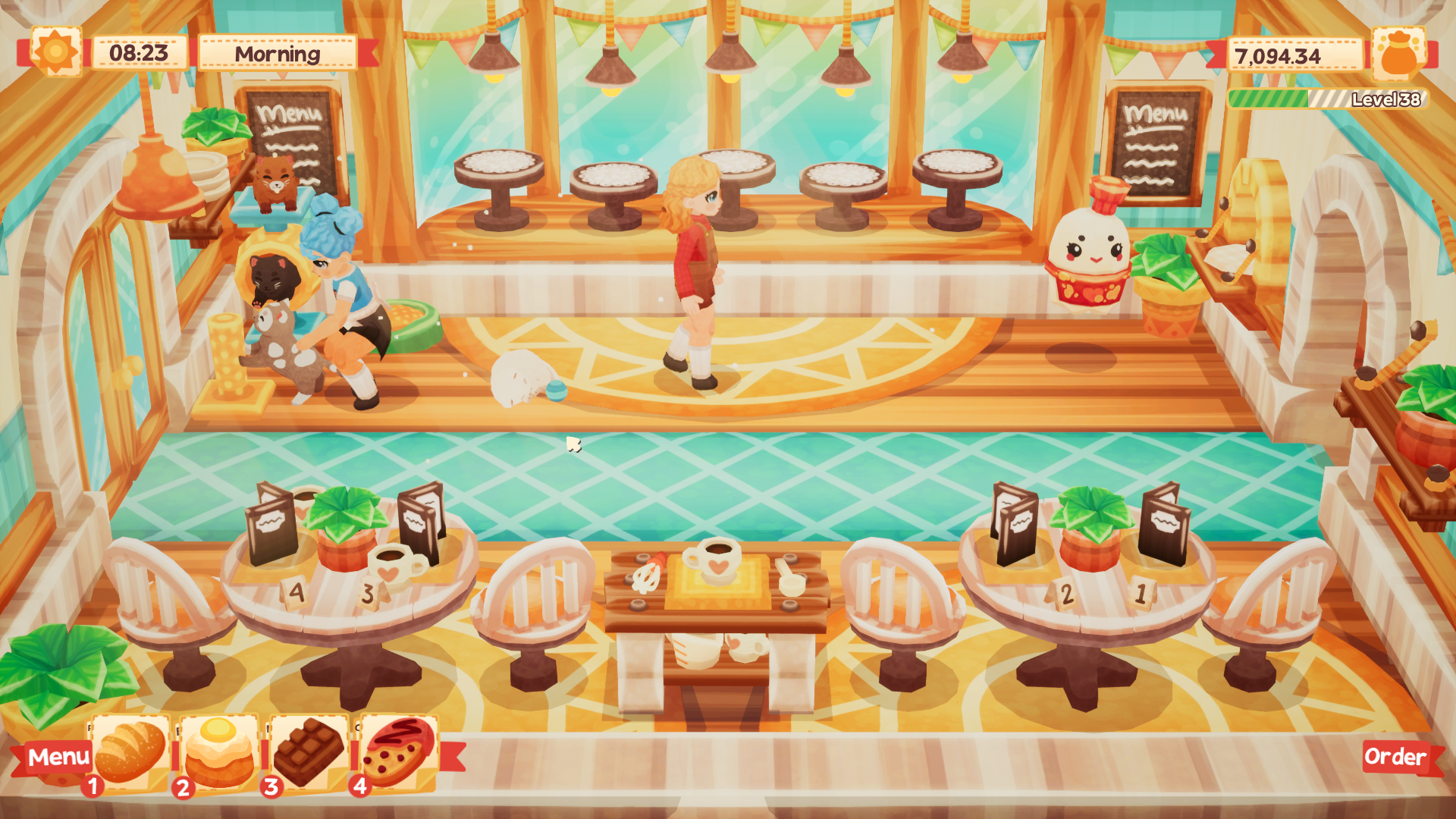 Lemon Cake screenshot showing the bakery’s pet cat