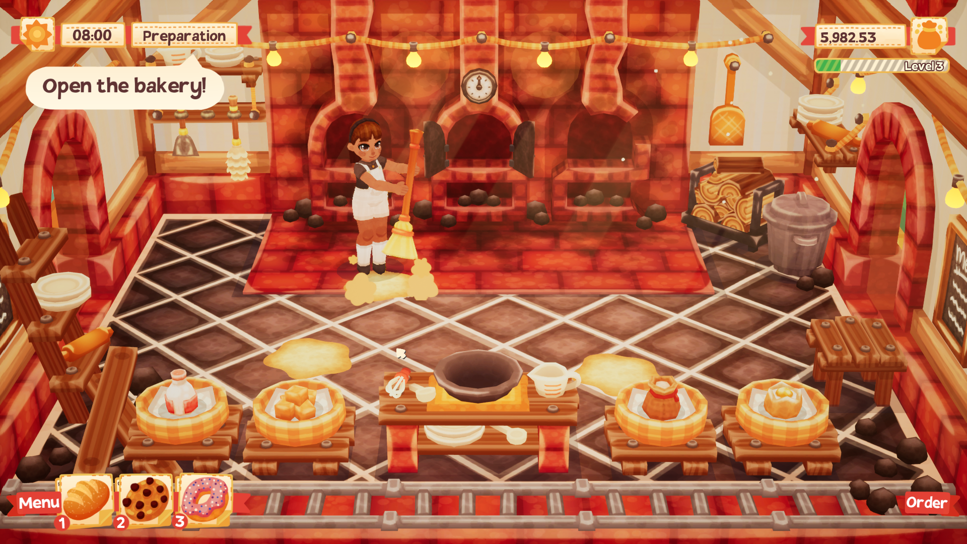 Lemon Cake screenshot showing the sweeping mechanic