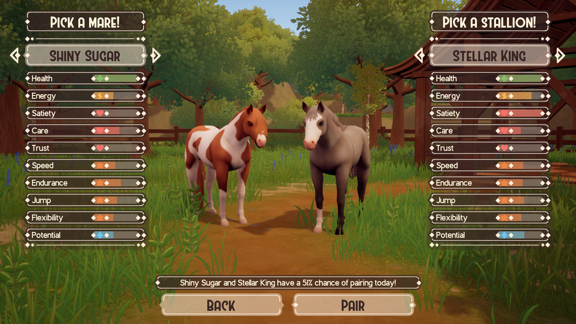The Ranch of Rivershine - Horse breeding interface