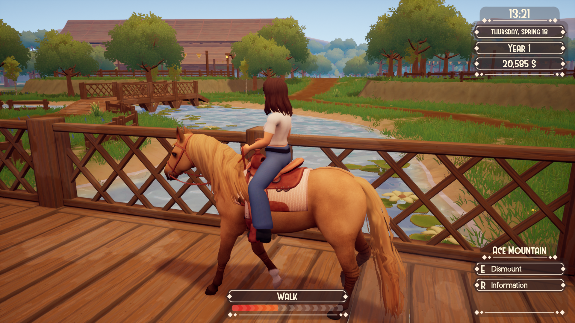 The Ranch of Rivershine - Walking a horse in the wilderness