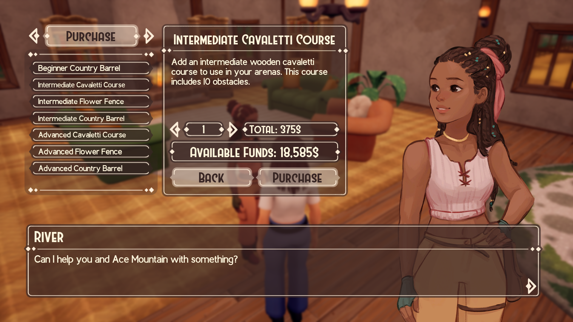 The Ranch of Rivershine - NPC shop interface